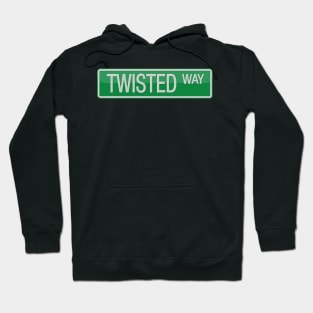 Twisted Way Street Sign T-shirt Hoodie